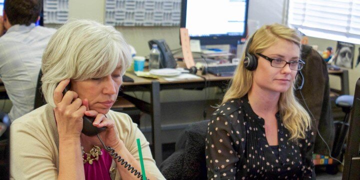 Rebecca working alongside our client services team